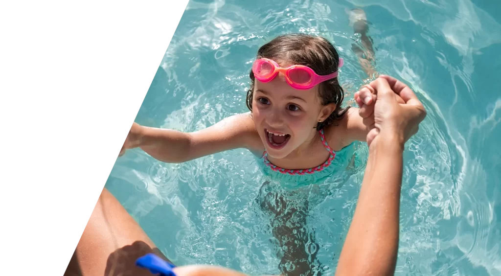 Kid in swimming pool